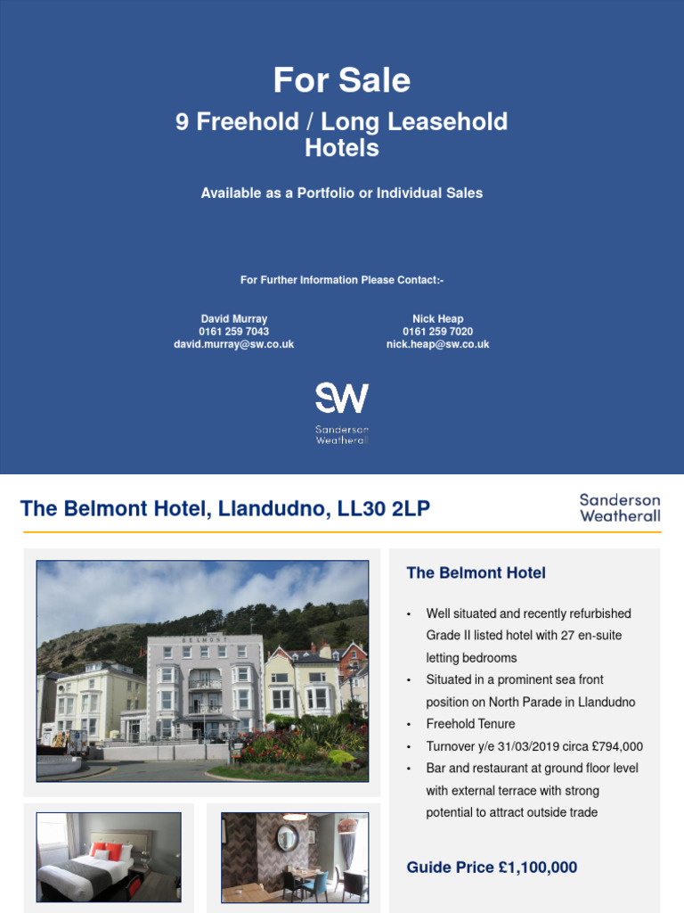 Sales Details Hotel Portfolio 1 PDF Hotel Private Law
