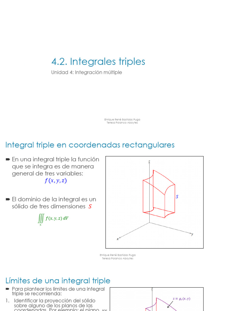 4.2 - Integrales Triples | PDF