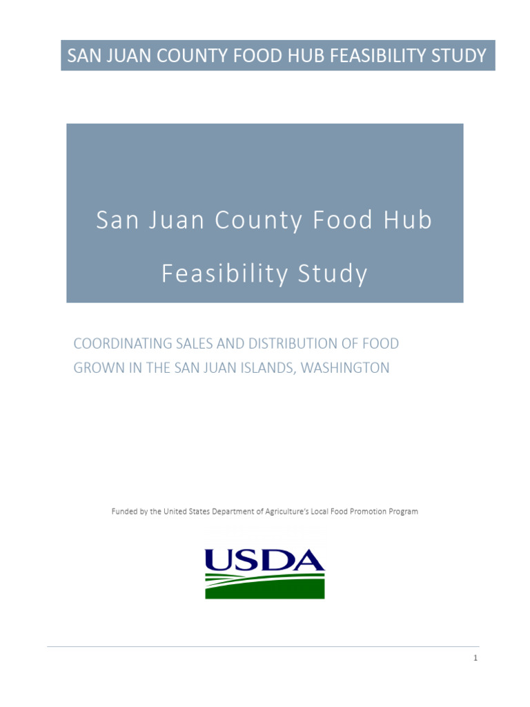 San Juan Food Hub Feasibility Study | PDF | Grocery Store | Agriculture