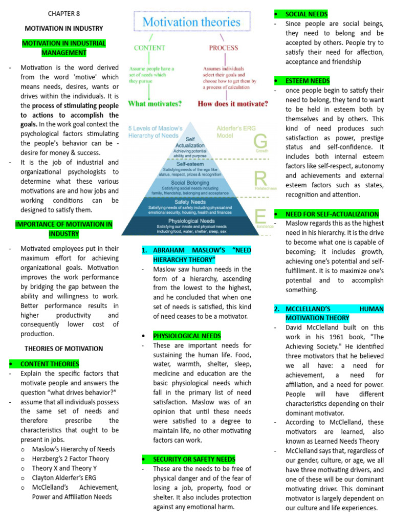 Motivation in Industrial Management | PDF | Motivation | Motivational