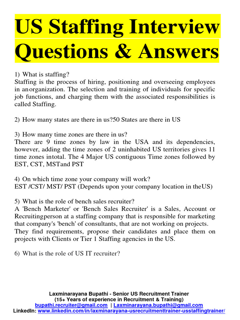 US Staffing QA | PDF | Non Disclosure Agreement