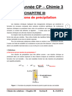 2 Année CP Chimie 3: Réactions de Précipitation