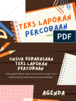 Teks Laporan Percobaan - Unsur Kebahasaan