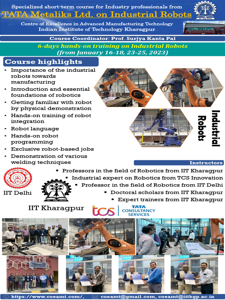 Tata Metaliks Robotics Training Course | PDF | Art | Computers