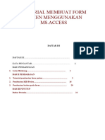 Tutorial Membuat Form Pasien Menggunakan Ms