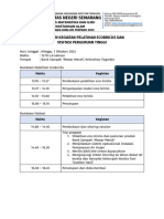 Rundown Pelatihan Eco-Bricks Dan Visitasi