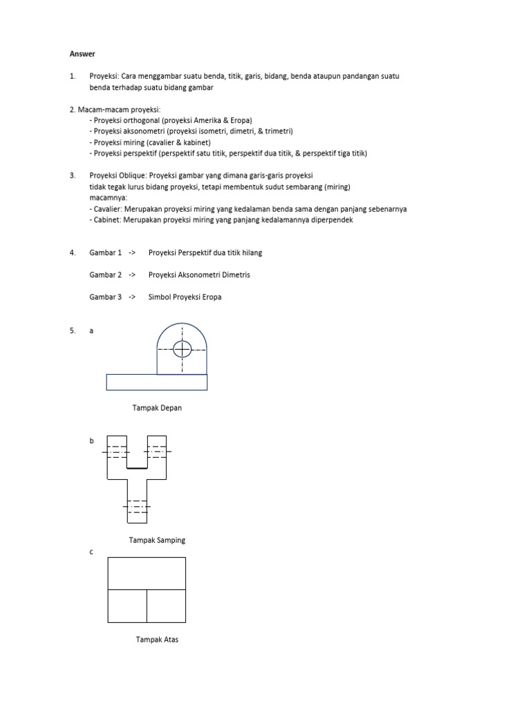 Proyeksi Gambar Teknik: Panduan Lengkap | PDF | Metode & Bahan Ajar