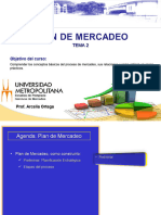 Tema 2 Plan de Mercadeo Apuntes