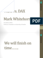 Mark Whitehorn MDX vs. Dax: Consultant, Writer Professor of Analytics at University of Dundee