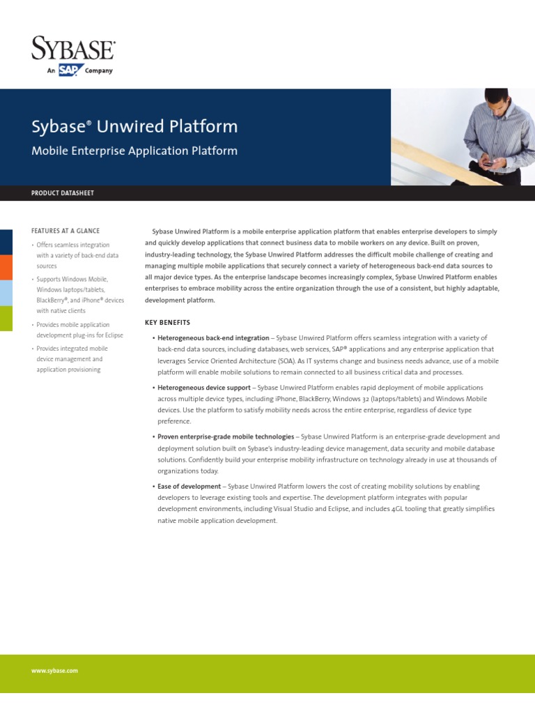 Sybase Unwired Platform Ds | PDF | Microsoft Windows | Mobile App