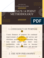 Deming's 14 Point Methodology