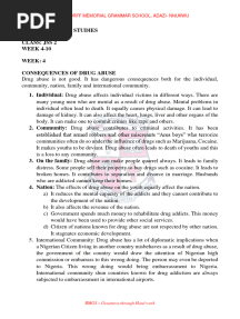 Jss 2 Social Studies Week 4 - 10