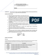 Geotechnical Engineering. Project Instructions. Lecture Plate. As of 14 September 2023