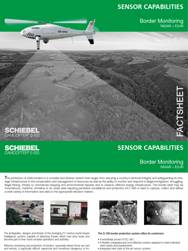 CAMCOPTER S 100 Fact Sheet Border Monitoring 1 | PDF | Unmanned Aerial ...