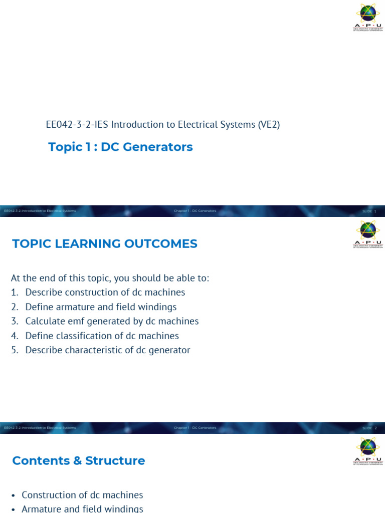 Chapter 1.1-EE042-3-2-IES-DC Generator | PDF | Electromagnetic ...