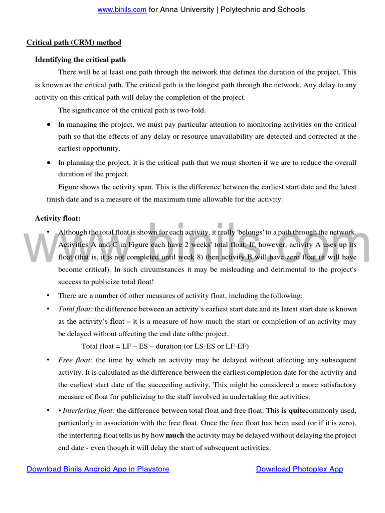 Critical Path Method in Project Scheduling | PDF | Google Play