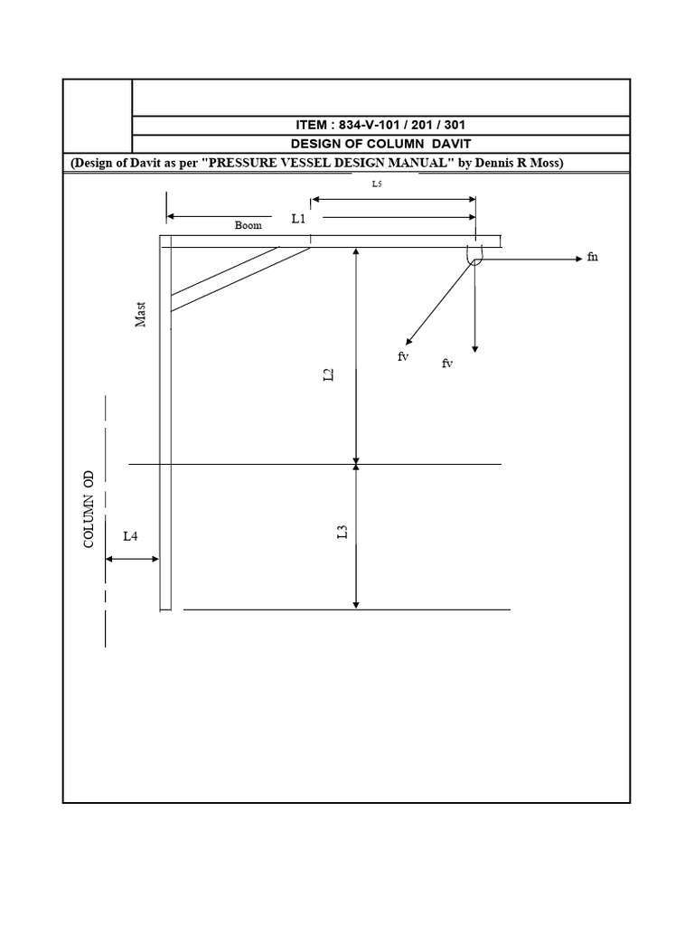 Column Davit Design for Pressure Vessels | PDF