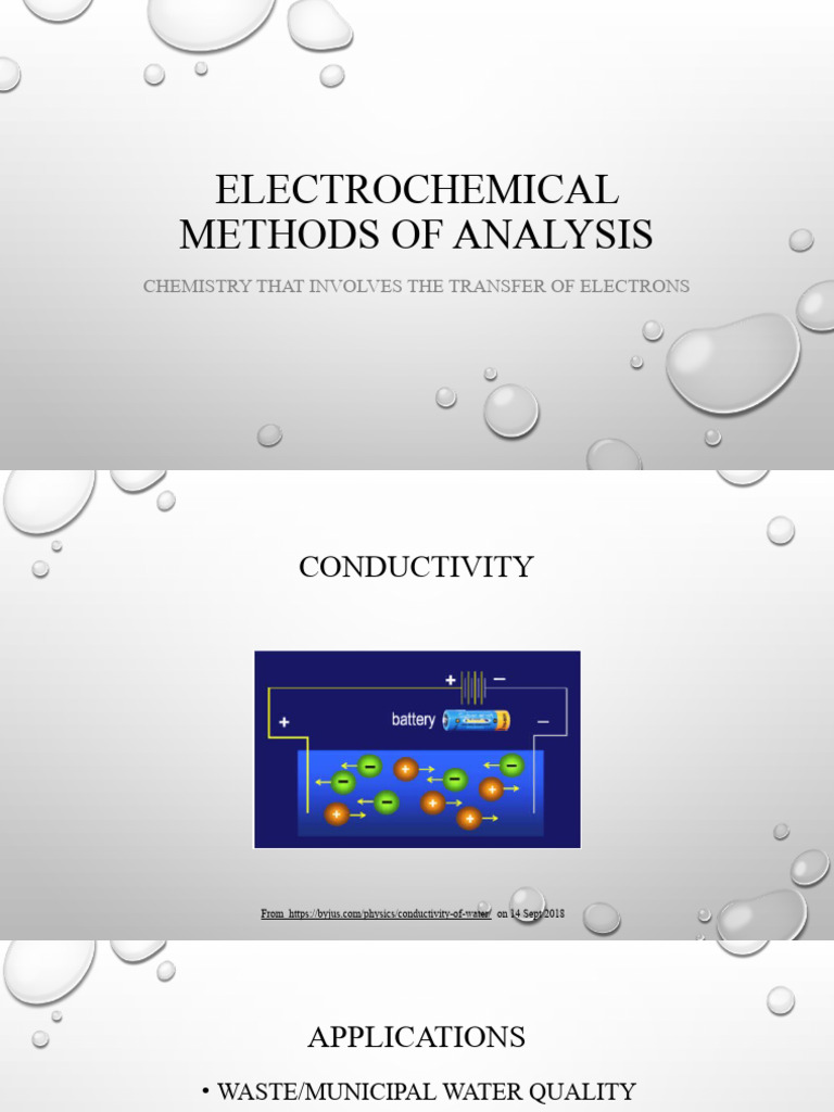 Unit 3 Electrochemical Methods of Analysis Rev2 PDF Electrical