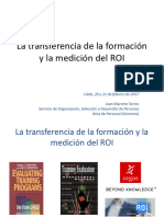 La Transferencia de La Formación y La Medición Del ROI