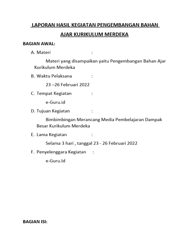 Pengembangan Bahan Ajar Kurikulum Merdeka | PDF | Karier & Perkembangan ...