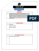 Practice Test 03 - Test Schedule & Syllabus (18 - 06 - 2023) - (Lakshya JEE 2024)