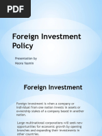 Foreign Investment Policy