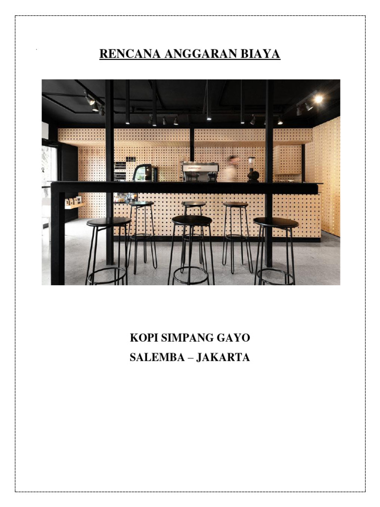 RENCANA ANGGARAN BIAYA - Kopi Simpang Gayo | PDF | Drink | Coffee