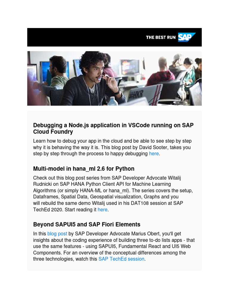 SAP Developer News December 2020 | PDF | Cloud Computing | Application ...