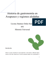 Historia de Gastronomía en Axapusco y Regiones Aledañas