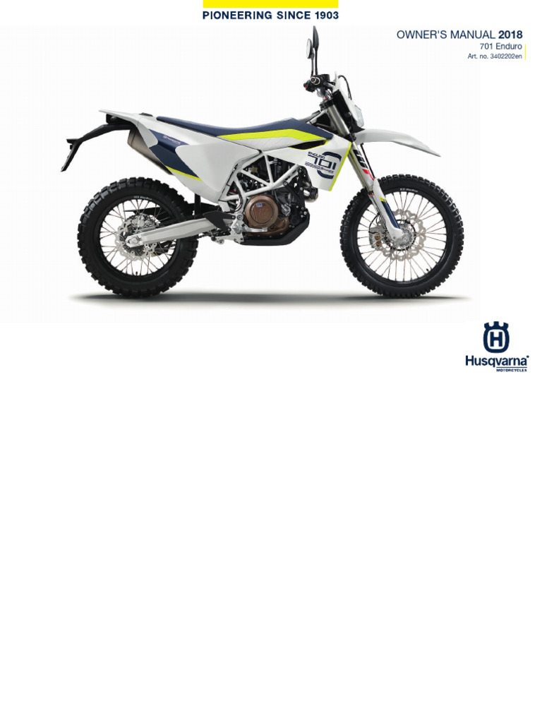 701 Enduro 2018 Owner's Manual | PDF | Anti Lock Braking System | Vehicles