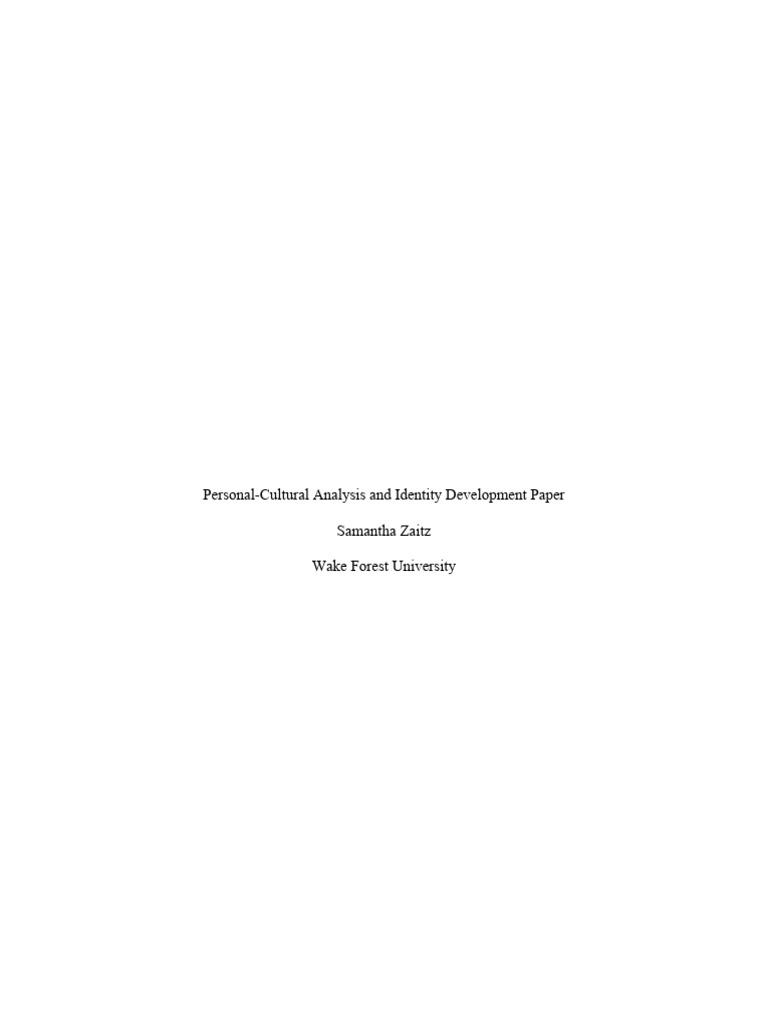 Cns 747 Personal-Cultural Analysis Paper-1 4 | PDF | Antisemitism ...