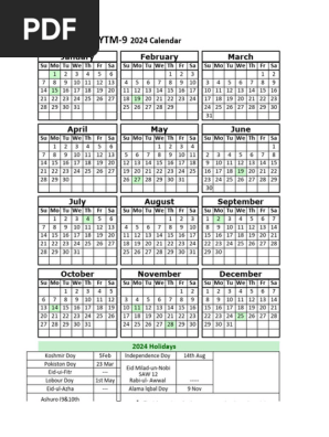 Calendar 2024 With Holidays