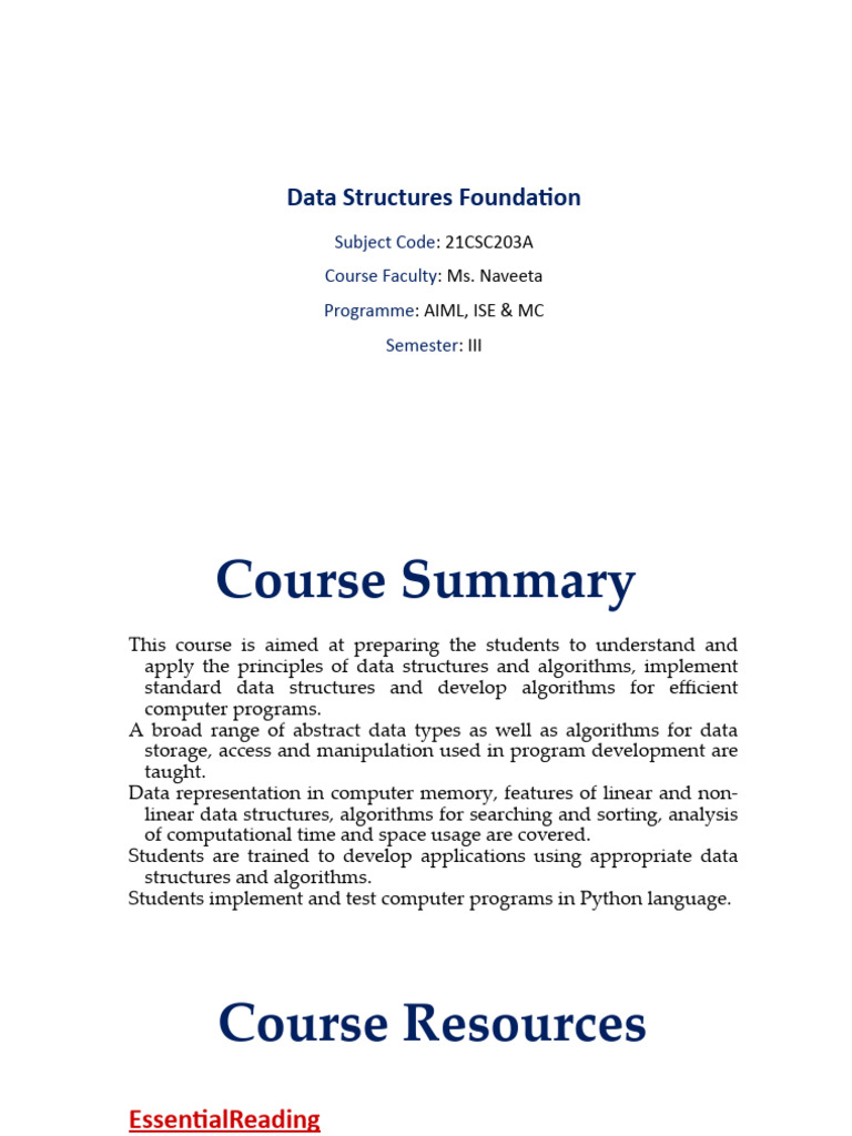 Data Structures and Algorithms Course | PDF | Queue (Abstract Data Type ...