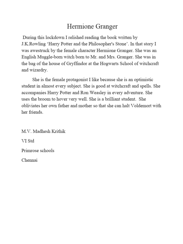 Hermione Granger Pdf