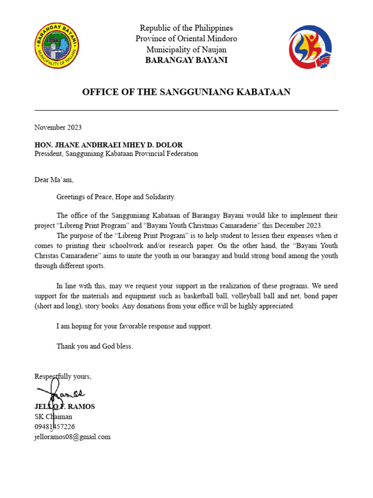 Solicitation Letter | PDF