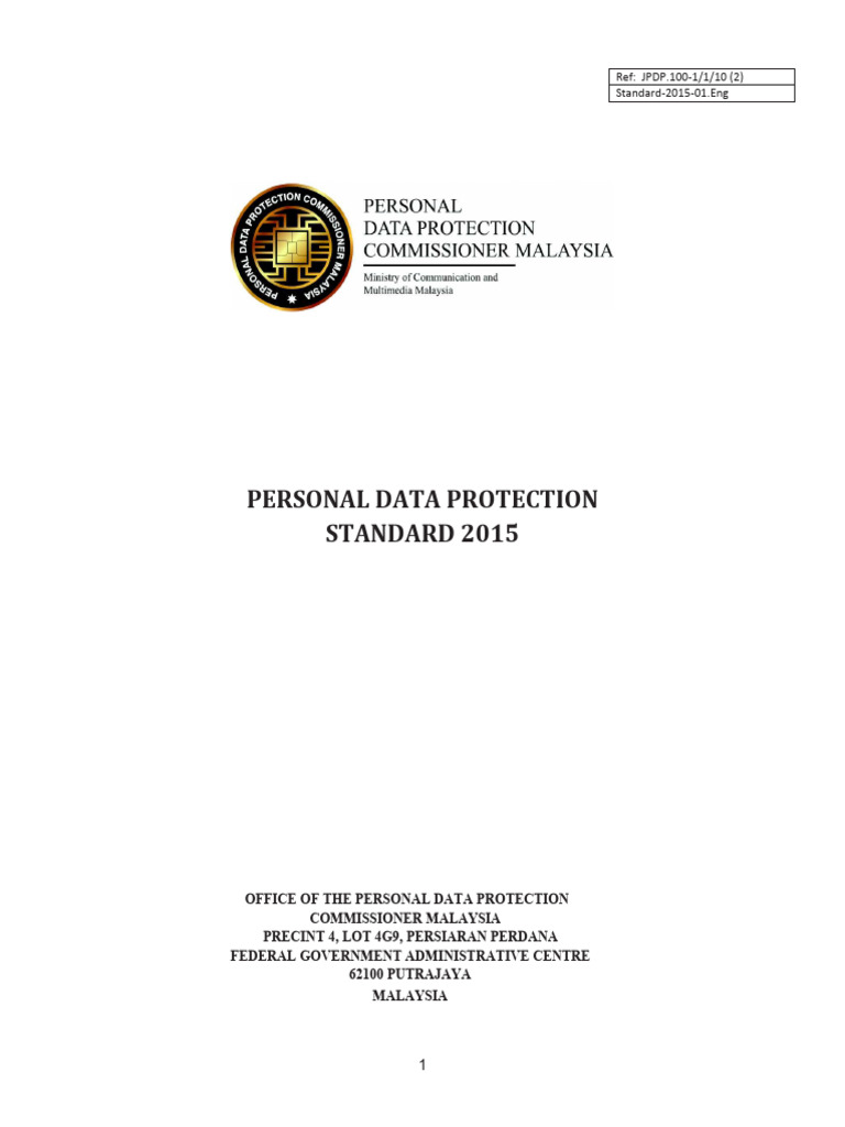 Personal Data Protection Standard 2015 | PDF | Computers | Technology ...