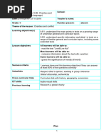 Lesson Plan: Respect Other's Opinion, Working in Group: Tolerance Global Citizenship, Authenticity