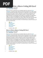Writing A Macro