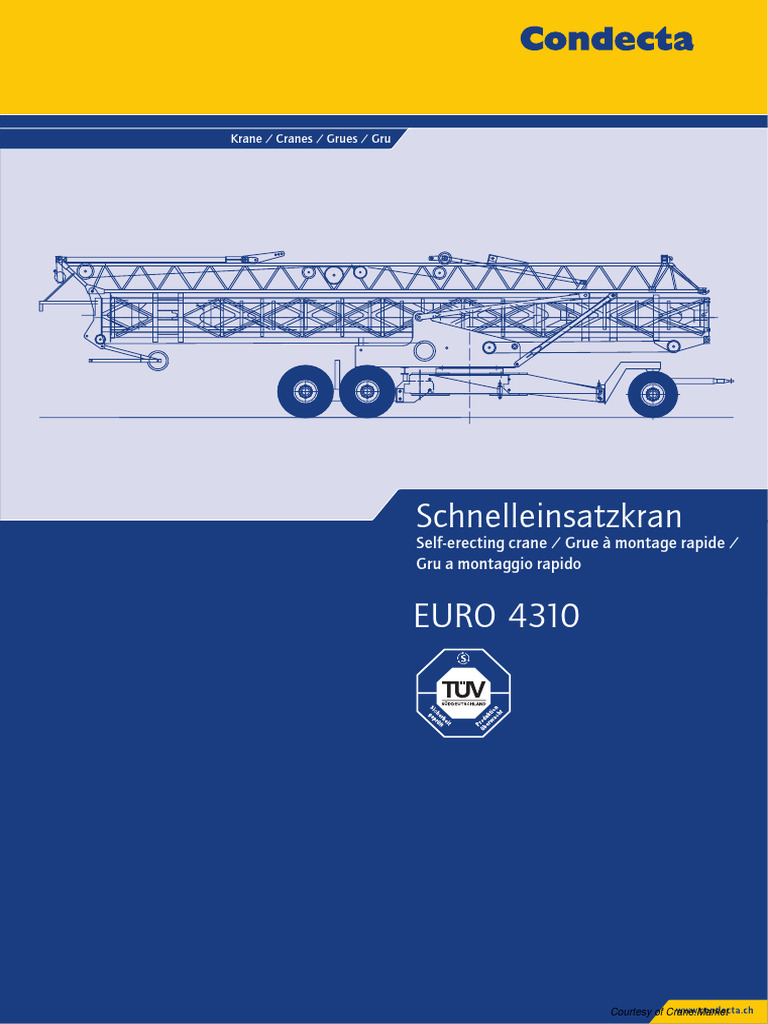 Condecta Tower Cranes Spec B5a662 | PDF