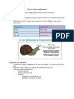 Topic 2.1 - Species and Populations