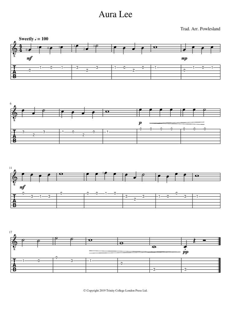Aura Lee Tab | PDF