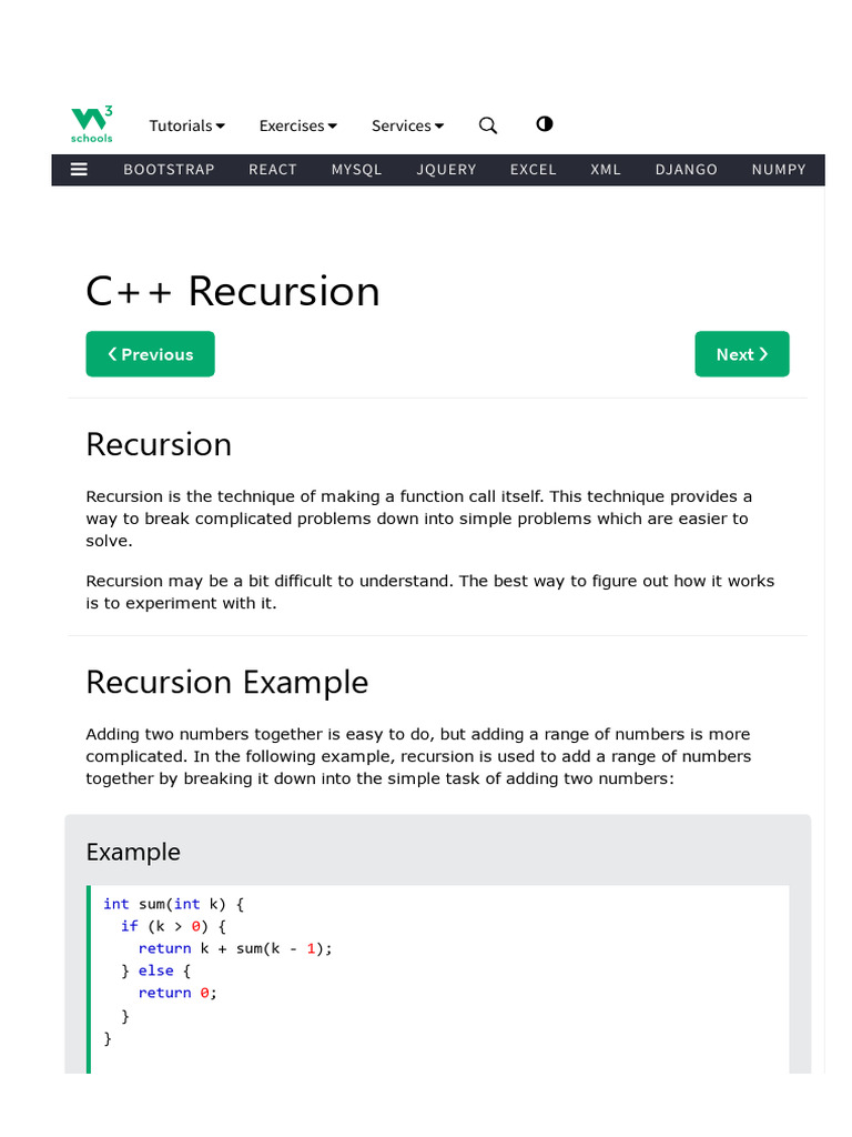 WWW W3schools Com CPP CPP Functions Recursion Asp Download Free Www w3schools com cpp cpp functions recursion asp download free