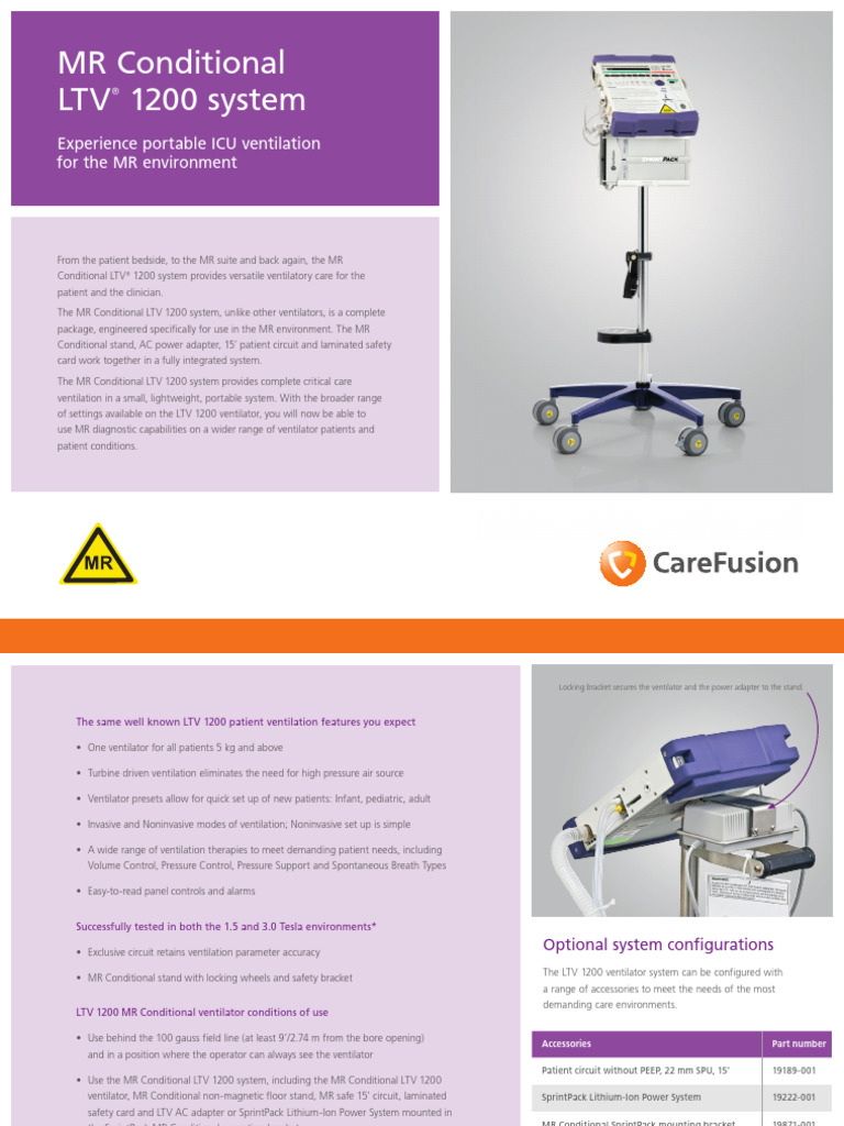 LTV 1200 MR Conditional Brochure | PDF | Equipment | Pulmonology