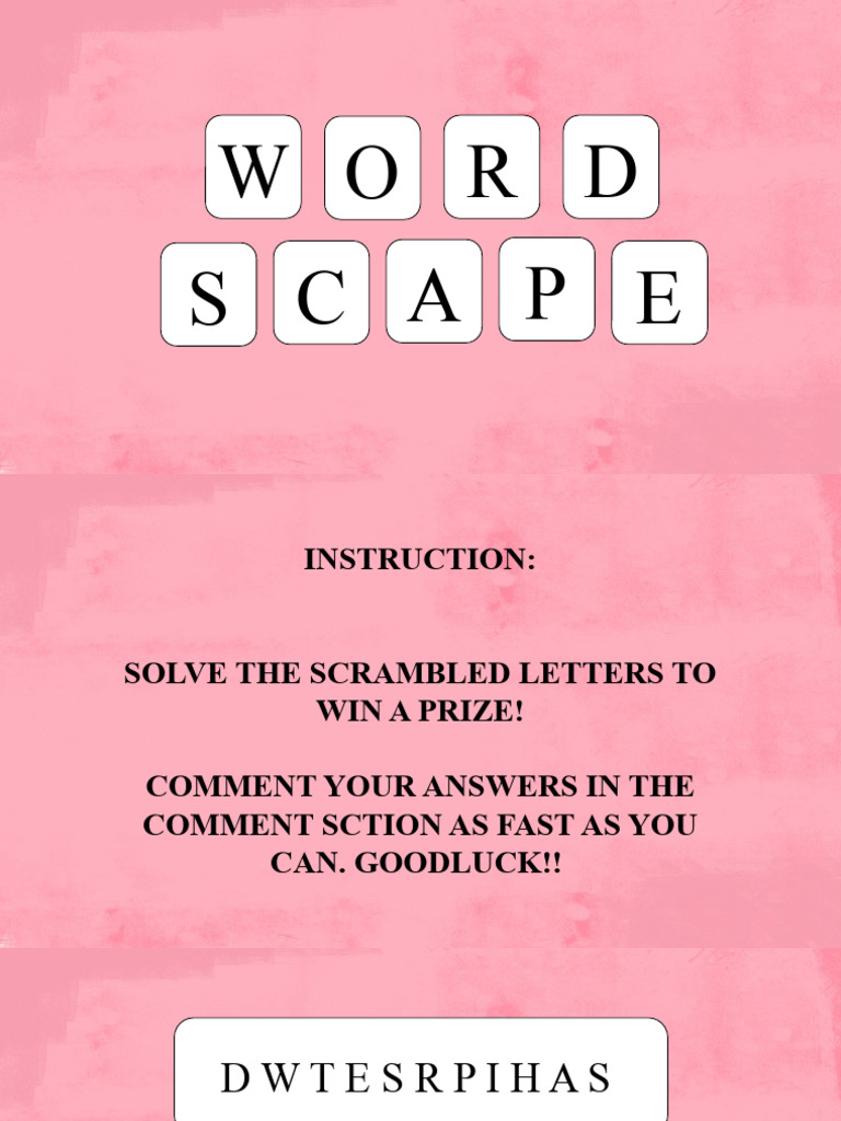 Scrambled Letter Challenge Game | PDF