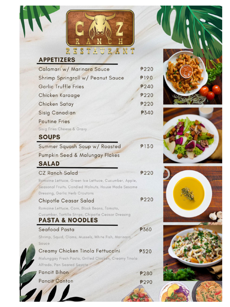 CZRanch Menu | PDF