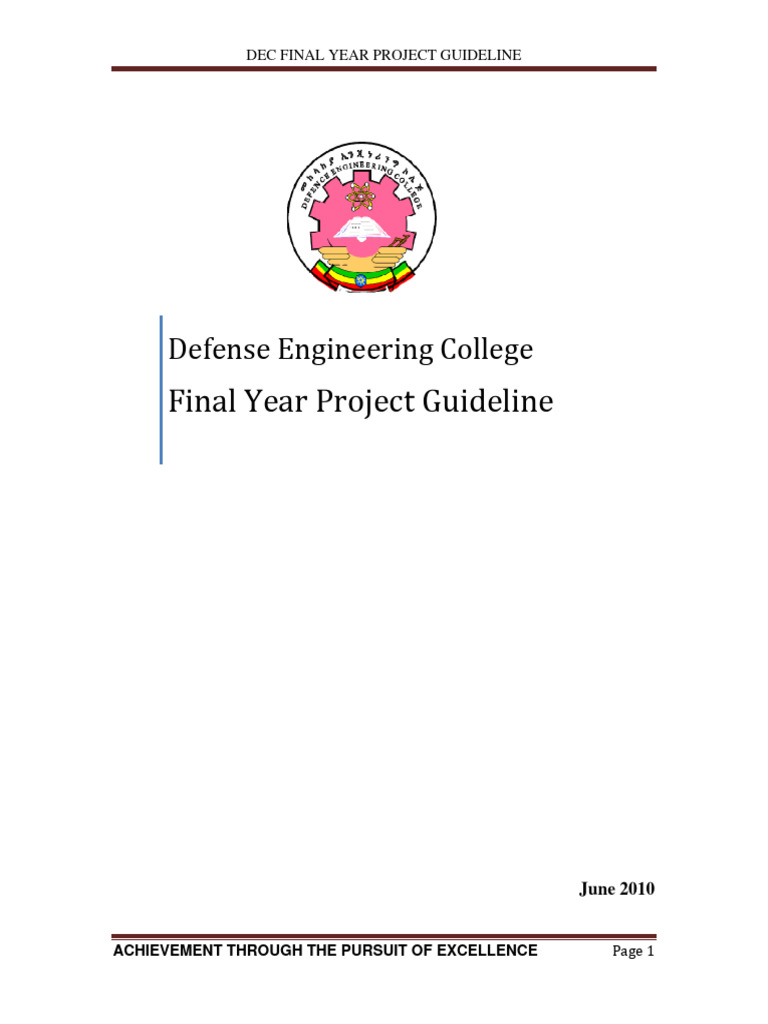 Final Year Project Guidelines | PDF | Engineering | Methodology
