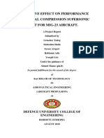 Shock Wave Effect On Performance of External Compression Supersonic Inlet For Mig-23 Aircraft