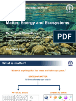 Lecture 2 - Matter, Energy & Ecosystems