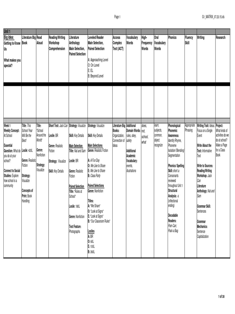 First Grade Reading Guide | PDF | Phonics | Reading Comprehension