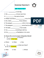 Grammar Exercise 5 (Grade 2 Semester 1)